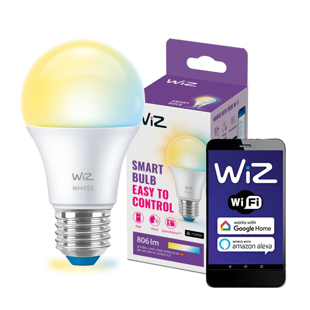 LED žiarovka E27 A60 8W  60W 2700-6500K SMART WiFi WiZ