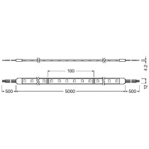 LED pás 24V 67W 300LED RGB IP65 Ledvance 12mm 5m