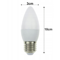 6x LED žiarovka - ecoPLANET - E14 - 10W - sviečka - 880Lm - neutrálna biela