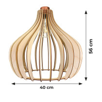 LED stropné svietidlo ALLADIN - 1xE27 - WHITE BALL WOOD