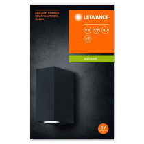 Nástenné svietidlo ENDURA Classic Square UpDown Black LEDVANCE