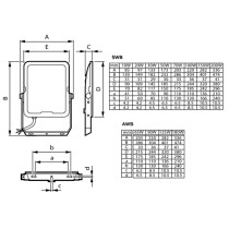 LED reflektor 20W 2400lm 3000K/4000K/6500K IP65 so senzorom pohybu čierny PHILIPS LEDINAIRE