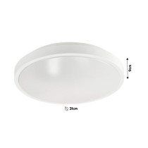 LED stropné svietidlo 2xE27 guľatá biela + 2x E27 10W neutrálna biela žiarovka