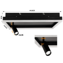 LED stropné svietidlo NEVADA 56W+5W