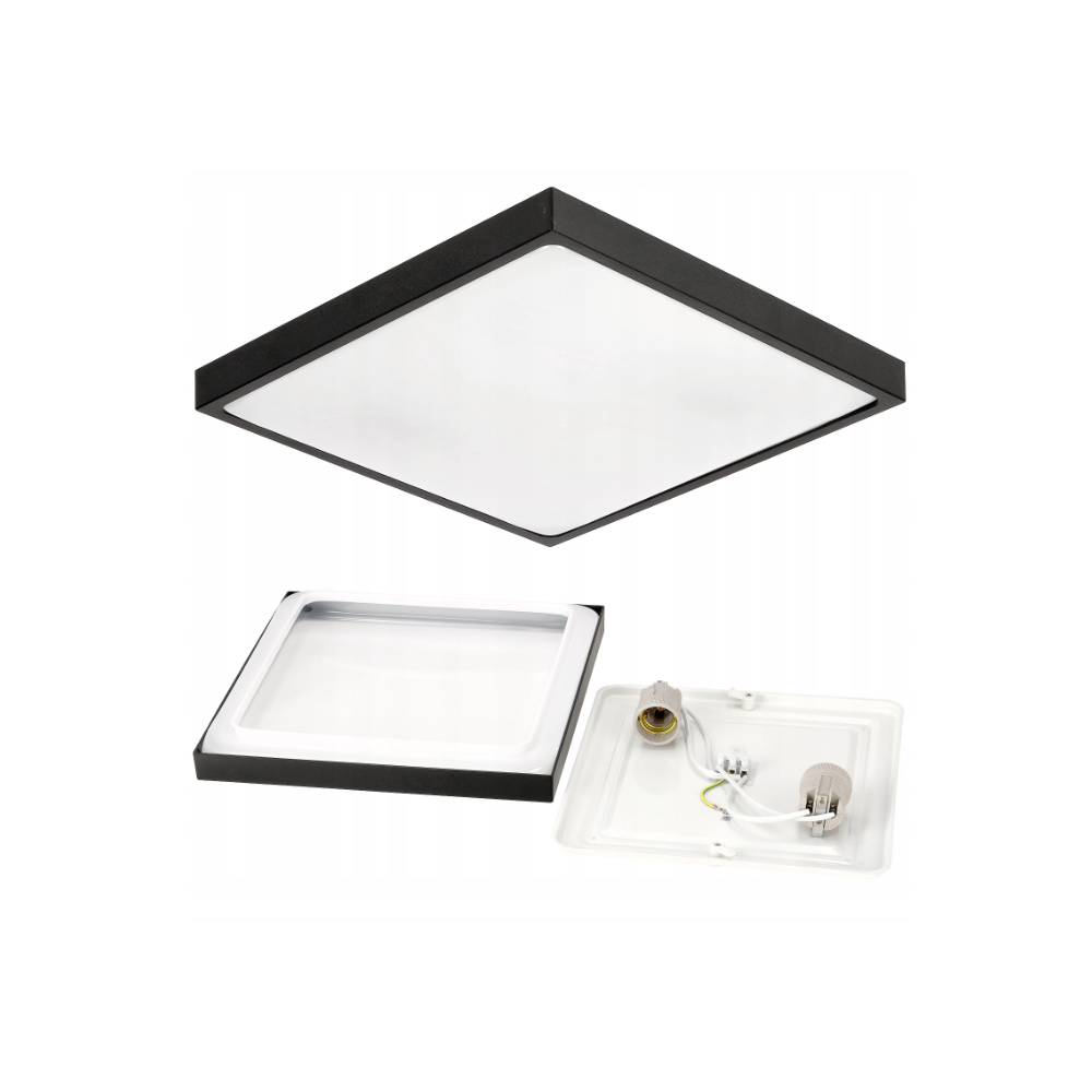 LED plafond 2xE27 IP20 LARI-S ČIERNA