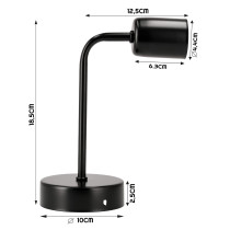 BERGE Nástenné svietidlo LED LOFT E27 BLACK