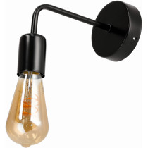 BERGE Nástenné svietidlo LED LOFT E27 BLACK