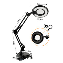 BERGE Stolná LED lampa 8W CCT čierna