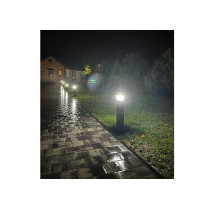 BERGE Vonkajšia stĺpová záhradná lampa BELLA - ME0012 - 60 cm - čierna