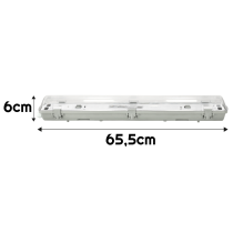 Svietidlo pre LED trubice T8 - TRU031 - 2x60cm - IP65