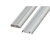 GLALU - Povrchový hliníkový profil typ AL12-GLS4-AS-2020 - 2m - anódovaný - strieborný