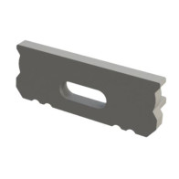 GLALU - Koncová krytka pre povrchový profil GLS1 - s otvorom - sivá