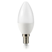 ecoPLANET - LED žiarovka - 10W - 880lm - 270° - 230V - Studená Biela / 6500°K - E14 sviečka