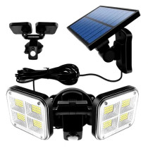 MILIO - LED solárne svietidlo SONGO - 16W - 300lm - IP65 - Studená biela / 6000°K - s pohybovým senzorom