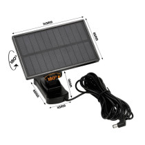 MILIO - LED solárne svietidlo SONGO - 16W - 300lm - IP65 - Studená biela / 6000°K - s pohybovým senzorom