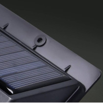 INTERLOOK -  LED solárne svietidlo - 4W - IP65 + senzor pohybu a súmraku - Studená biela / 6500°K