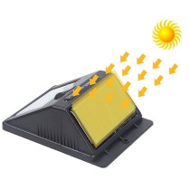 INTERLOOK -  LED solárne svietidlo - 4W - IP65 + senzor pohybu a súmraku - Studená biela / 6500°K