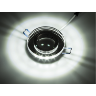 BERGE Podhľadové bodové svietidlo BRG71024 nevýklopné - GU10 - okrúhle + svietiaca LED pásik 3W studená biela