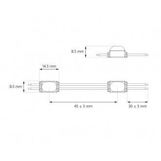 epiLED – LED modul epiQ – 0.24W – IP67 – 12V DC – Čistá biela (PW) / 5000°K