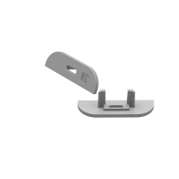 GLALU - Koncová krytka pre povrchový profil GLS4 - bez otvoru - sivá