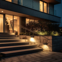 SPECTRUM LED - ENCANTA ASYMMETRIC 6W povrchové fasádne svietidlo IP54 230x80xSPECTRUM 30mm 230V CCT - Čierne
