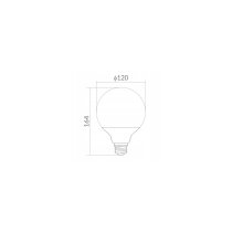 ECOLIGHT LED žiarovka - E27 - 25W - G120 - neutrálna biela