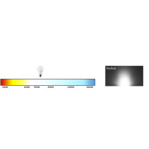 BERGE LED žiarovka A60 - E27 - 12W - 1000lm - studená biela - 5+1 zadarmo