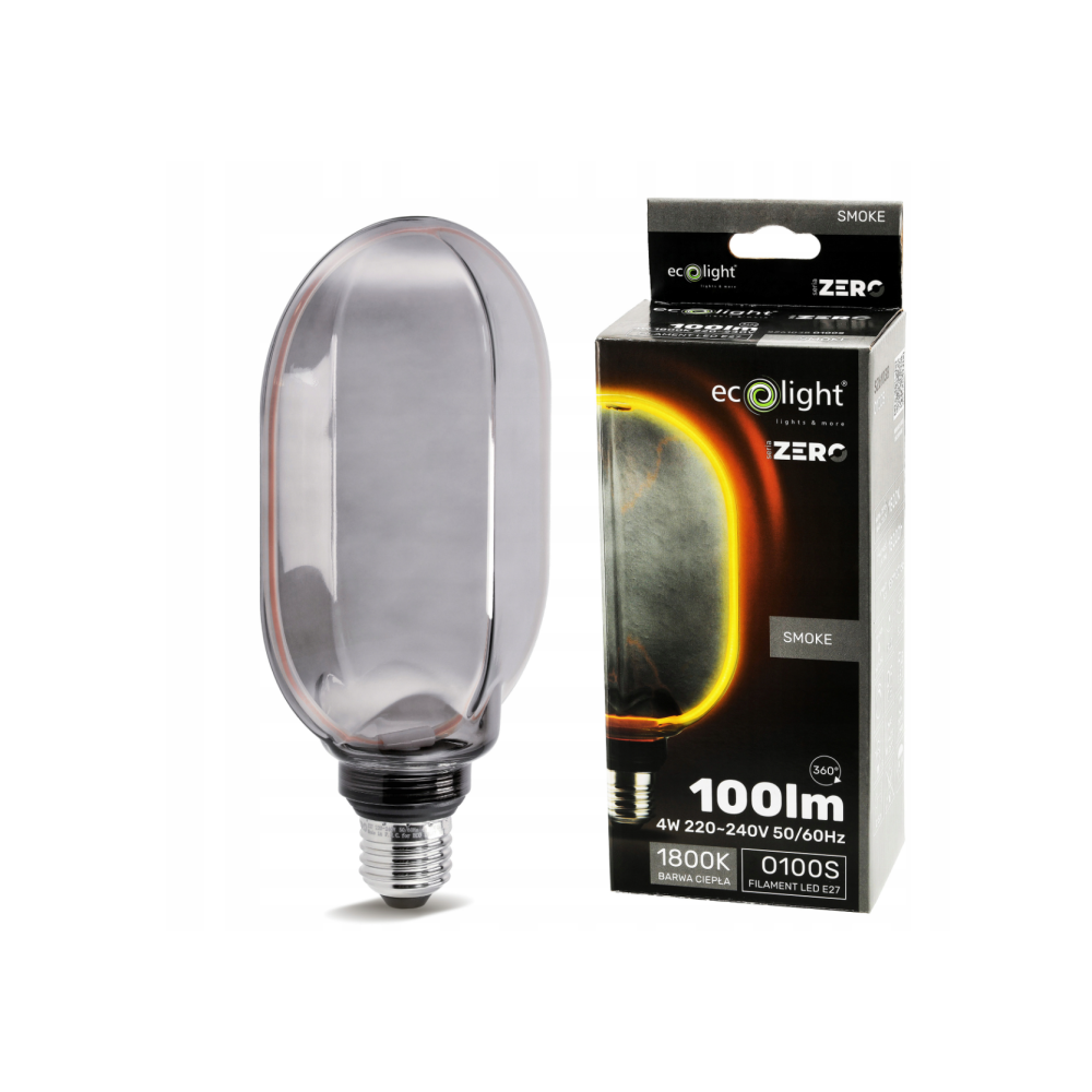 ECOLIGHT Dekoratívna LED žiarovka E27 4W 100lm O100 - rada ZERO