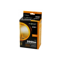 ECOLIGHT Dekoratívna LED žiarovka E27 4W 200lm G130 Amber Retro - rada ZERO