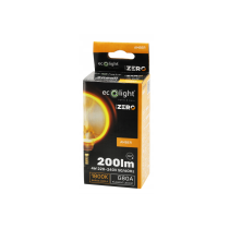 ECOLIGHT Dekoratívna LED žiarovka E27 4W 200lm G80 Amber Retro - rada ZERO
