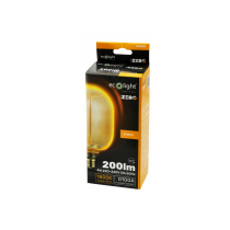 ECOLIGHT Dekoratívna LED žiarovka E27 4W 200lm O100 Amber Retro - rada ZERO