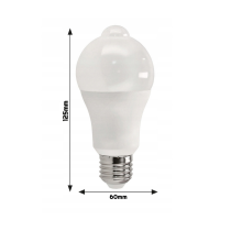 BERGE LED žiarovka E27 - 12W - NW - s pohybovým a súmrakovým senzorom