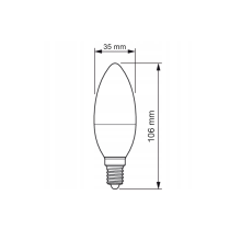 MILIO LED žiarovka C37 - E27 - 7W - 600 lm - neutrálna biela