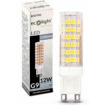 ECOLIGHT LED žiarovka G9 - 12W - 1080lm - 6500k - studená biela