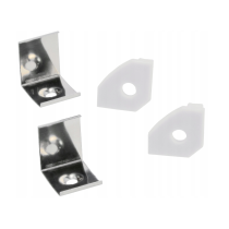 BERGE LED hliníkový profil rohový 2m biely - sada