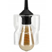 BERGE LED luster stropné svietidlo 2xE27, rolovací, priehľadný štvorec