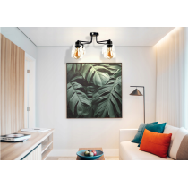BERGE LED luster stropné svietidlo 2xE27, rolovací, priehľadný štvorec