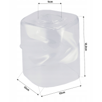 BERGE LED luster stropné svietidlo 2xE27, rolovací, priehľadný štvorec
