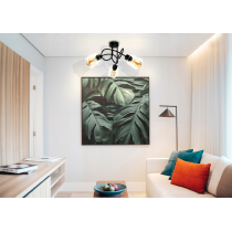 BERGE LED luster stropné svietidlo 3xE27, skladací sklenený štvorec, priehľadné