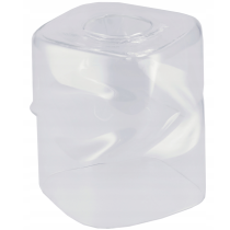 BERGE LED luster stropné svietidlo 3xE27, skladací sklenený štvorec, priehľadné