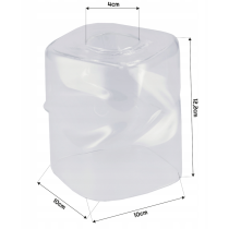 BERGE LED luster stropné svietidlo 3xE27, skladací sklenený štvorec, priehľadné