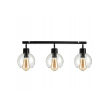 BERGE LED nastaviteľné stropné svietidlo 3xE27 LOFT - priehľadná guľa