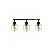 BERGE LED nastaviteľné stropné svietidlo 3xE27 LOFT - priehľadná guľa