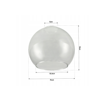 BERGE LED nastaviteľné stropné svietidlo 3xE27 LOFT - priehľadná guľa