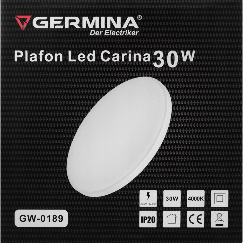 Germina LED prisadené stropné svietidlo 30W okrúhle - neutrálna biela