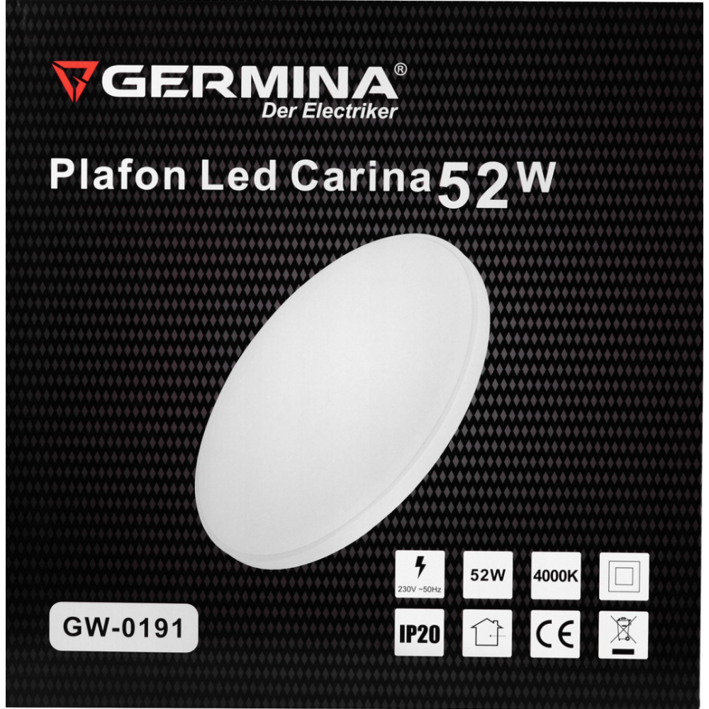 Germina LED prisadené stropné svietidlo 52W okrúhle - neutrálna biela