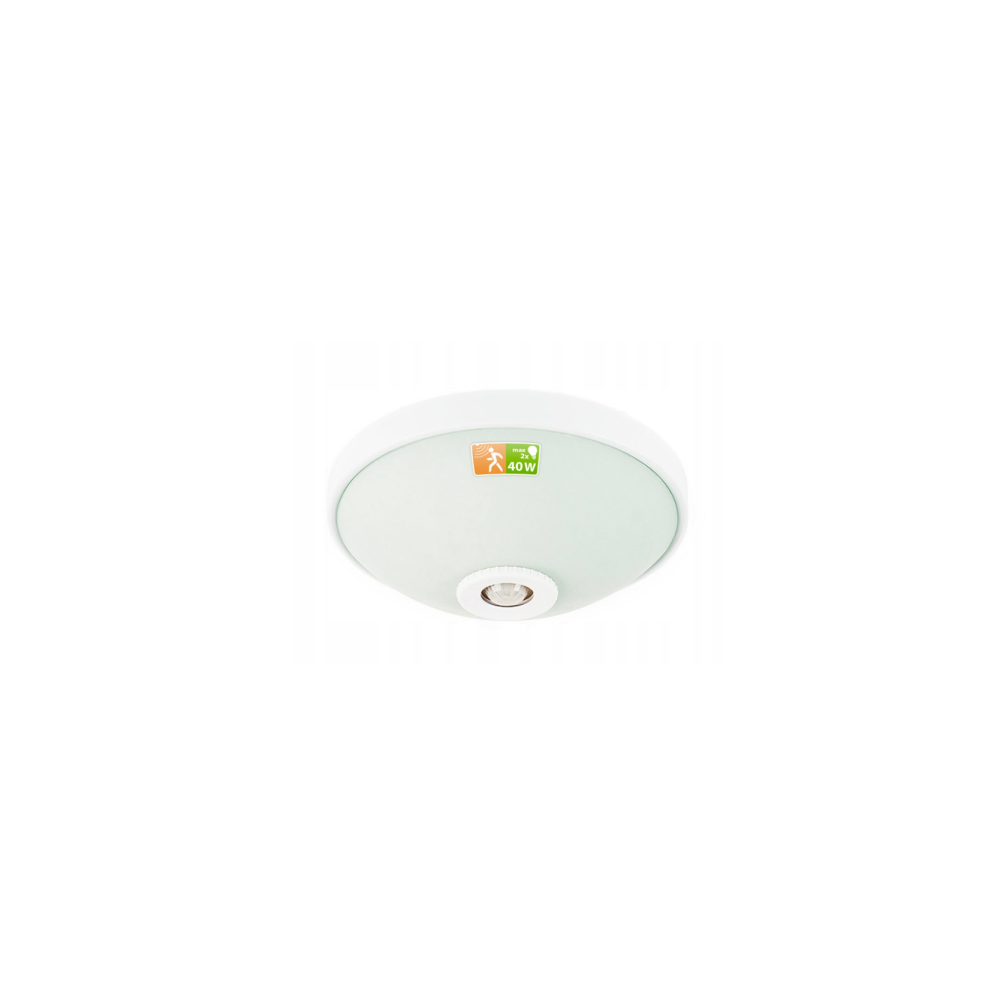 ECOLIGHT LED stropné svietidlo 2xE27 s pohybovým senzorom - sklo