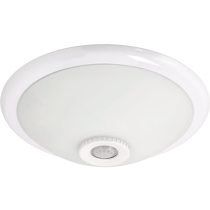 ECOLIGHT LED stropné svietidlo 2xE27 s pohybovým senzorom - sklo