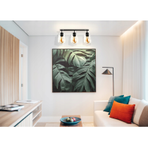 BERGE LED stropné svietidlo 3xE27, rolovací, priehľadný štvorec