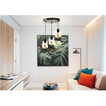 BERGE LED stropné svietidlo 3xE27, rolovací, priehľadný štvorec